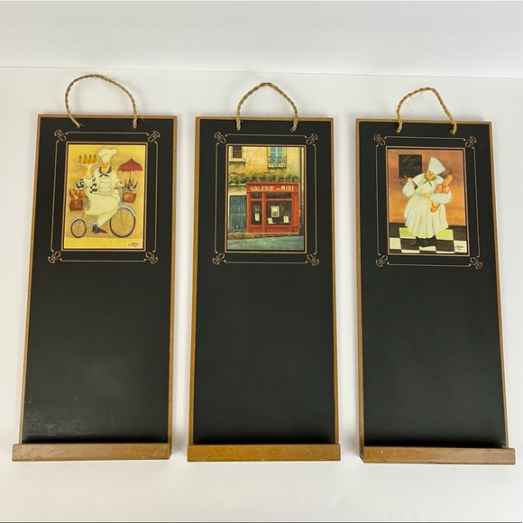 Set of Three Italian Chef Kitchen Hanging Chalk Boards - Picture 12 of 12